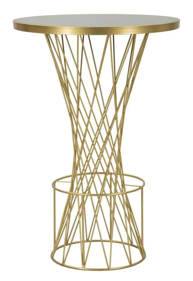 Barový stôl Tower New 70 cm čierno-zlatý