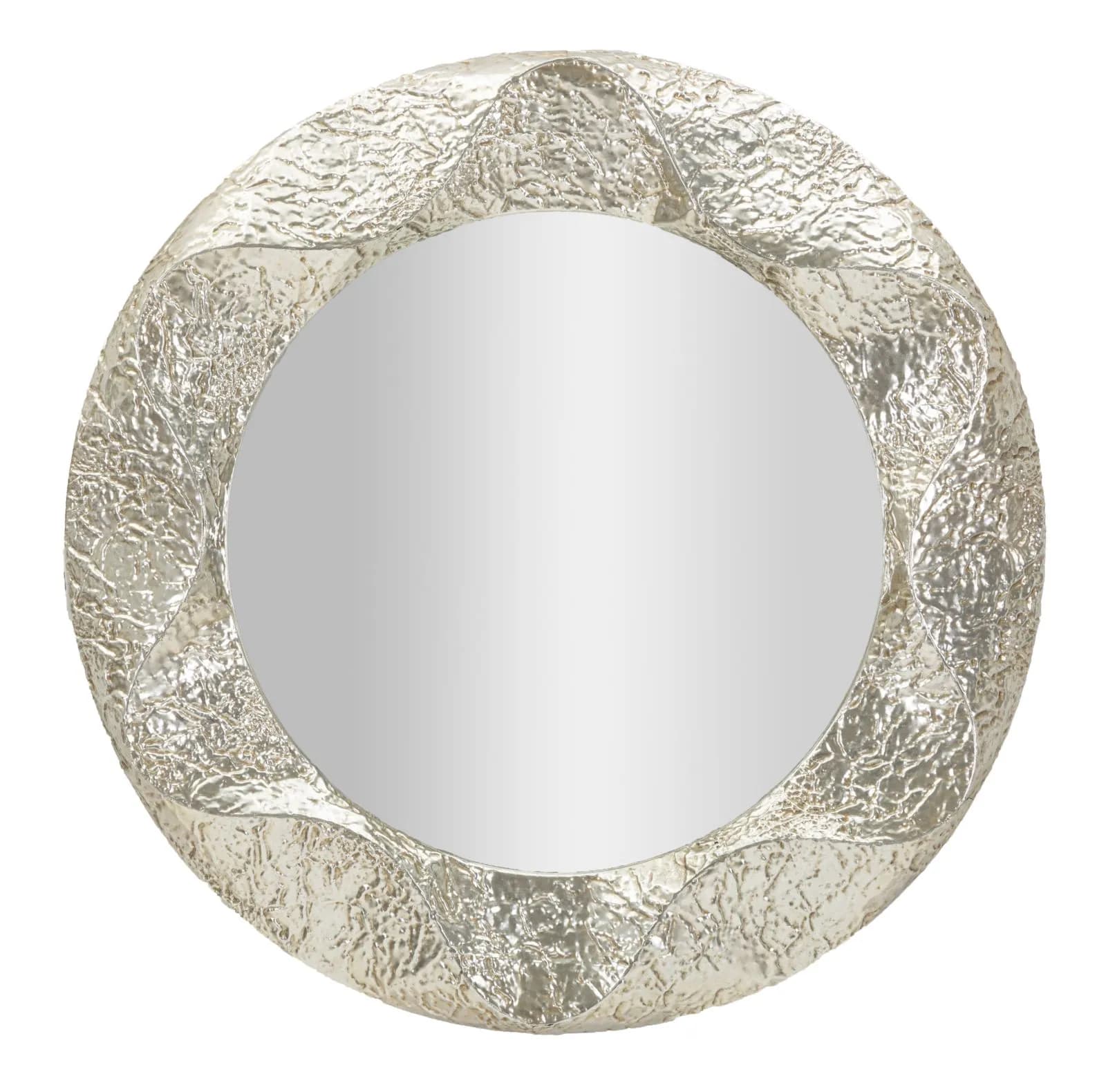 Okrúhle nástenné zrkadlo Round 104 cm strieborné