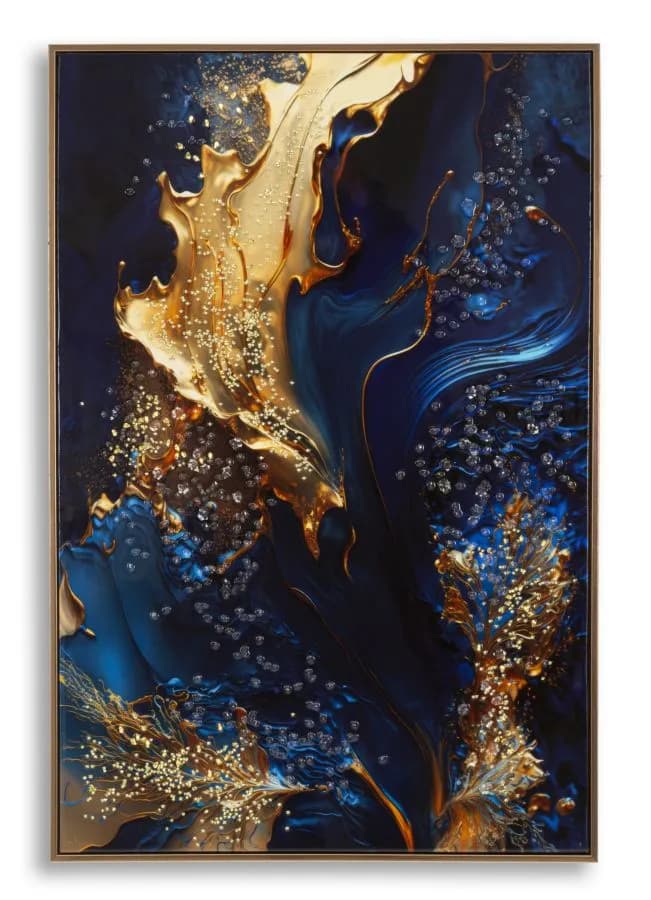 Obraz Andromeda A 60x90 cm modrý/zlatý 1