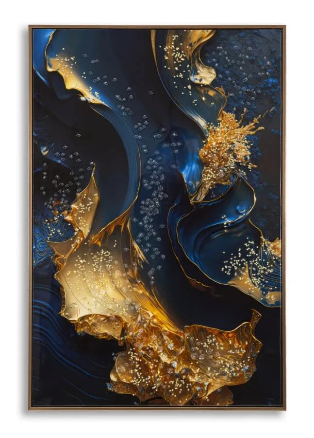 Obraz Andromeda B 60x90 cm modrý/zlatý