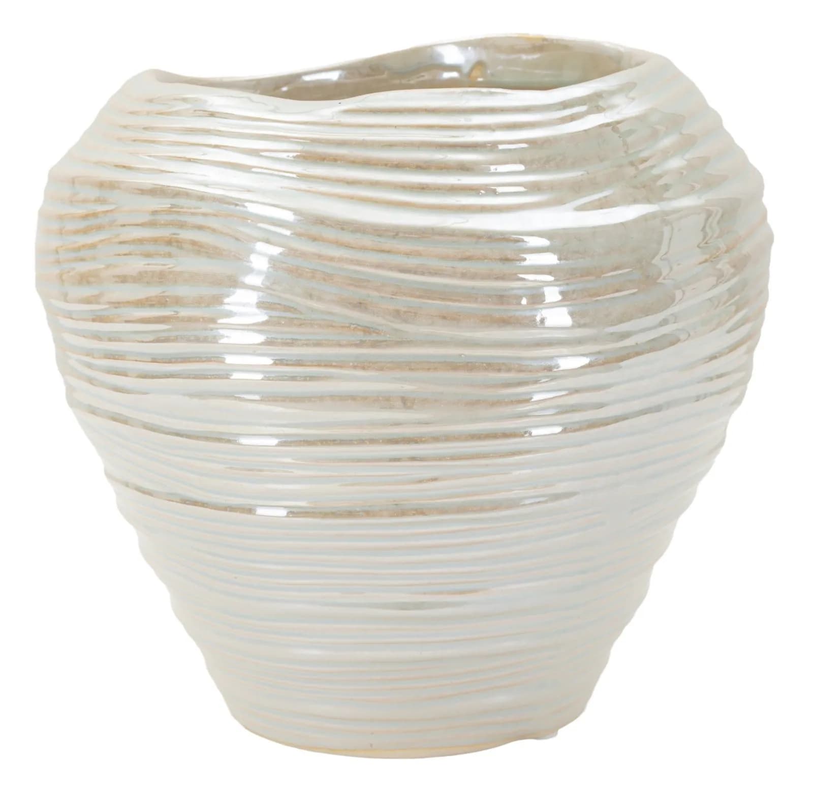 Váza Roundy 22 cm perleťová