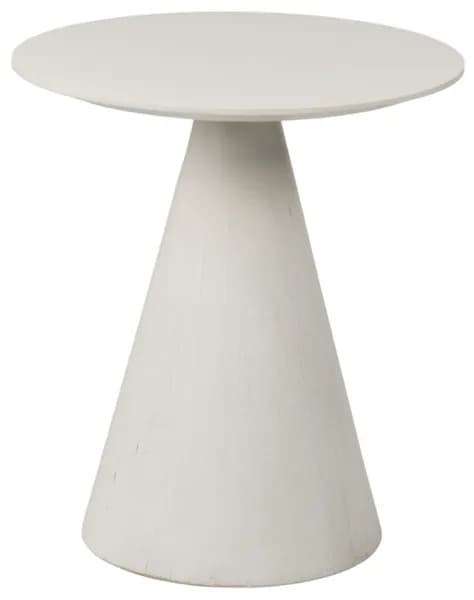 Odkladací stolík Florence 40 cm z masívu biely