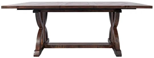 Jedálenský rozkladací stôl Avola 152/198 cm z masívu tmavohnedý