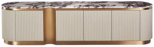 TV stolík Stilig ST916B 200 cm mramor/krémový/zlatý 1