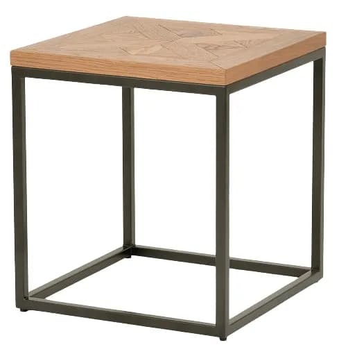 Odkladací stolík Indus 45 cm z masívu dub prírodný/grafit 1