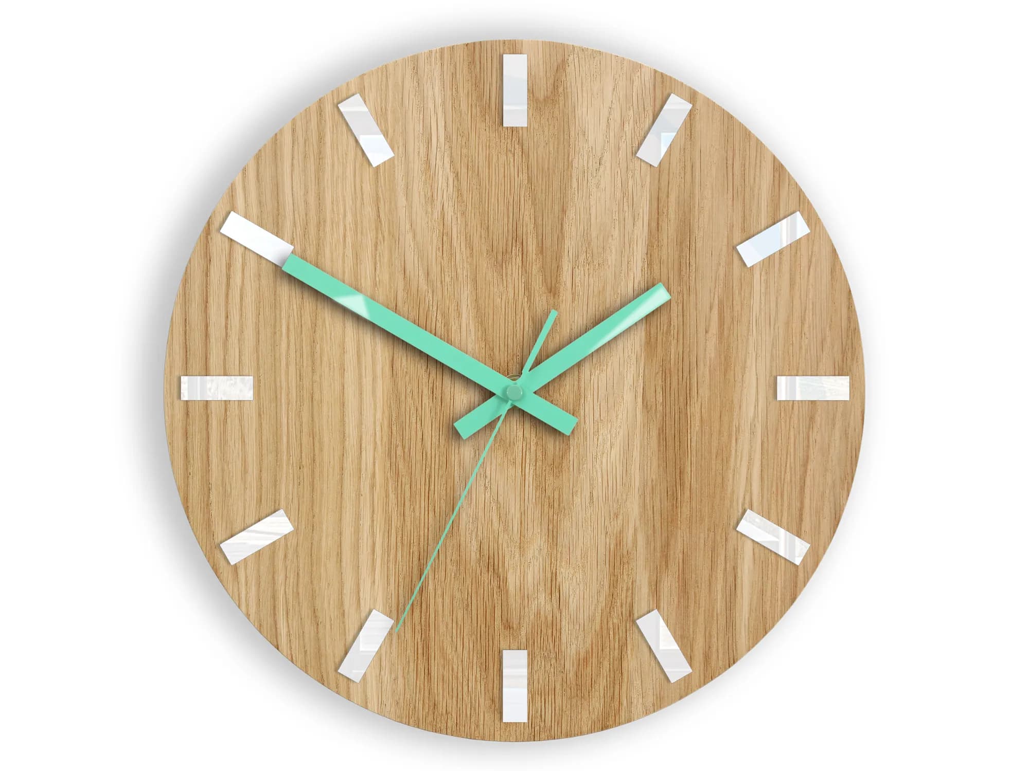Nástenné hodiny Simple Oak hnedo-mätové 1