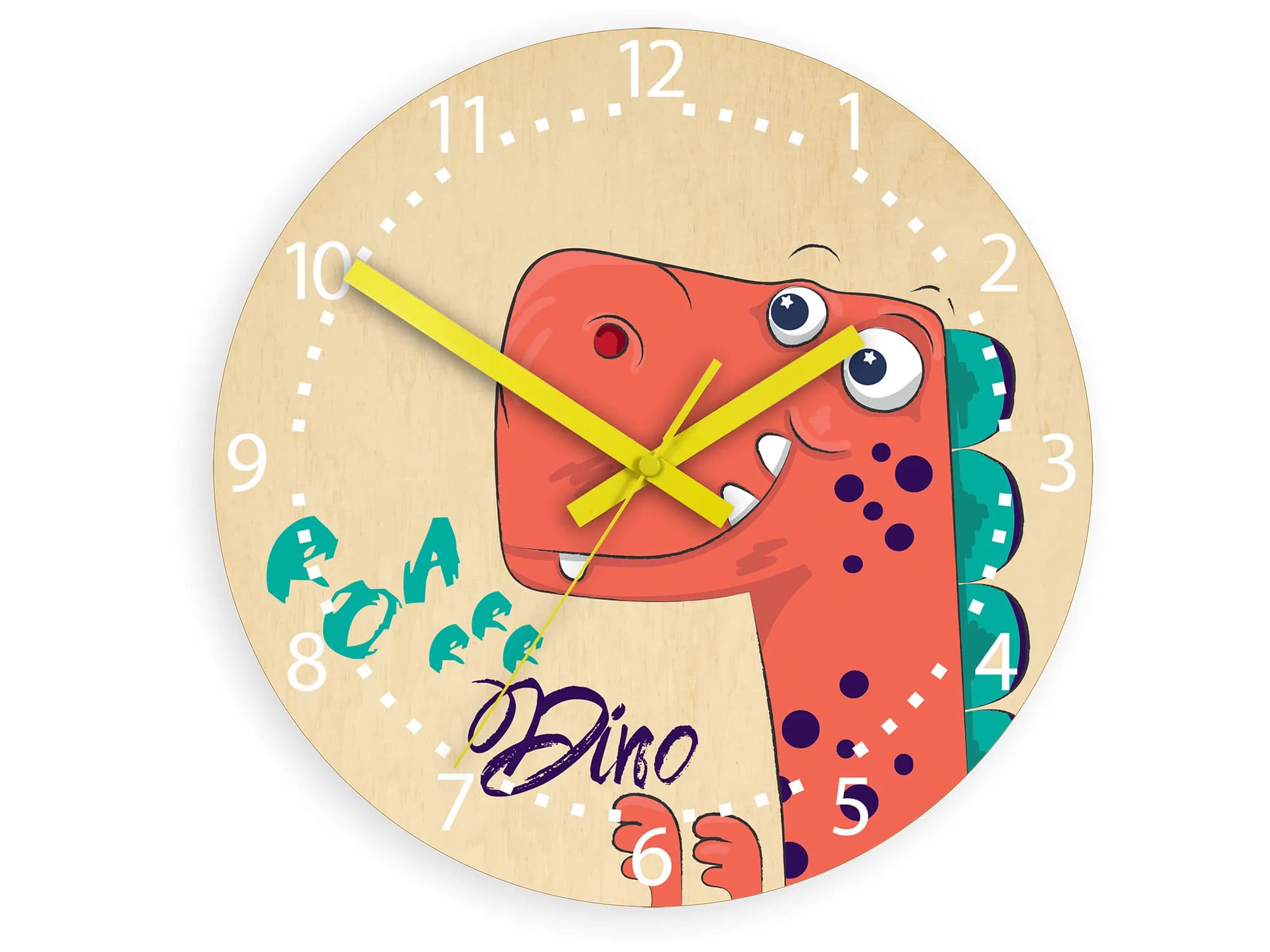 Detské nástenné hodiny Ami Dinosaurus 30 cm viacfarebné 1