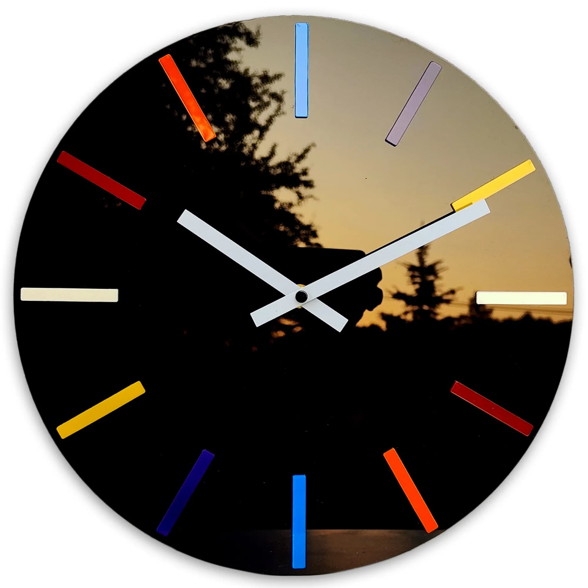 Nástenné hodiny Colorfull 32 cm čierne/farebné 1