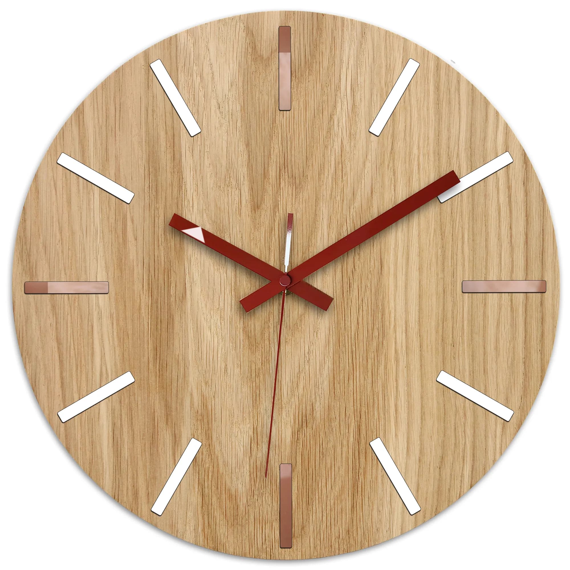 Nástěnné hodiny Wood Solo hnědé 1