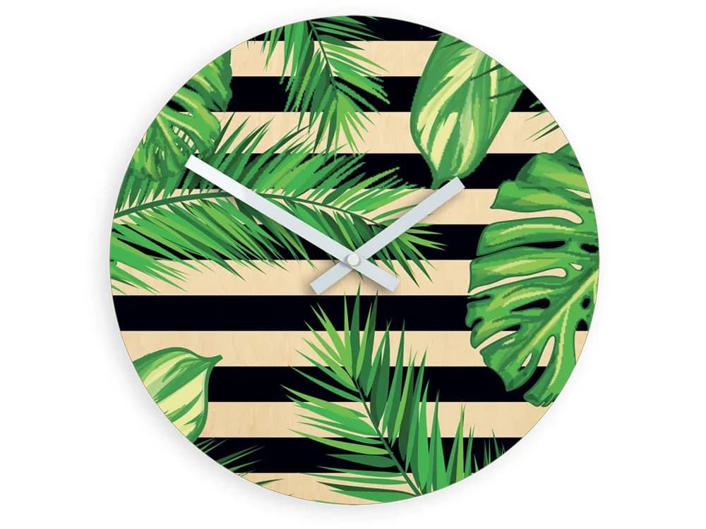 Nástenné hodiny Tropical čierno-zelené 1