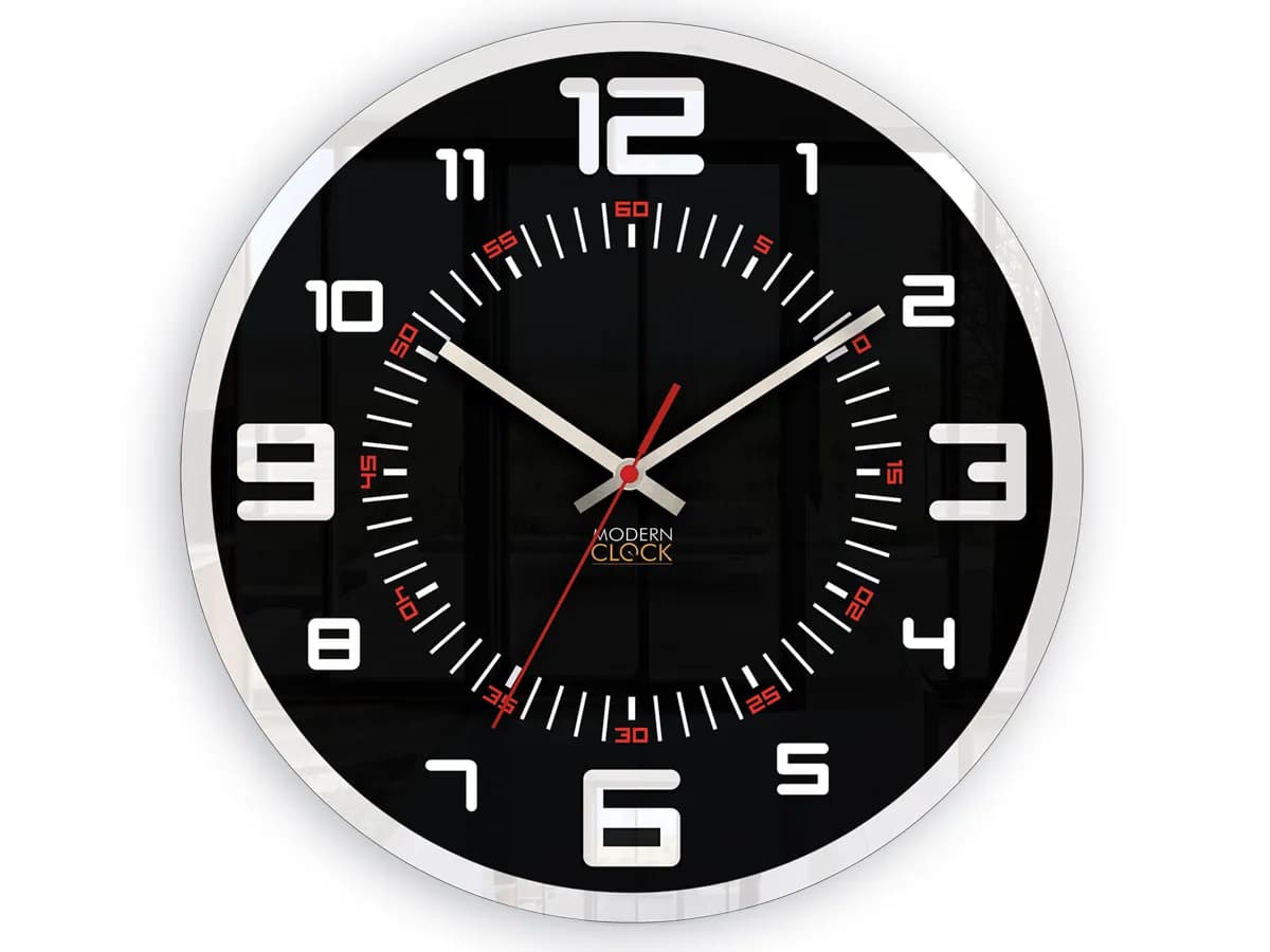 Nástenné hodiny Orion 30 cm čierne/biele 1