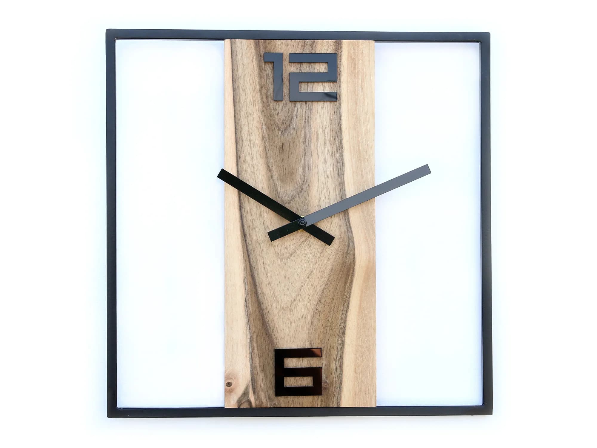 Nástenné hodiny Woody 33 cm orech/čierne 1