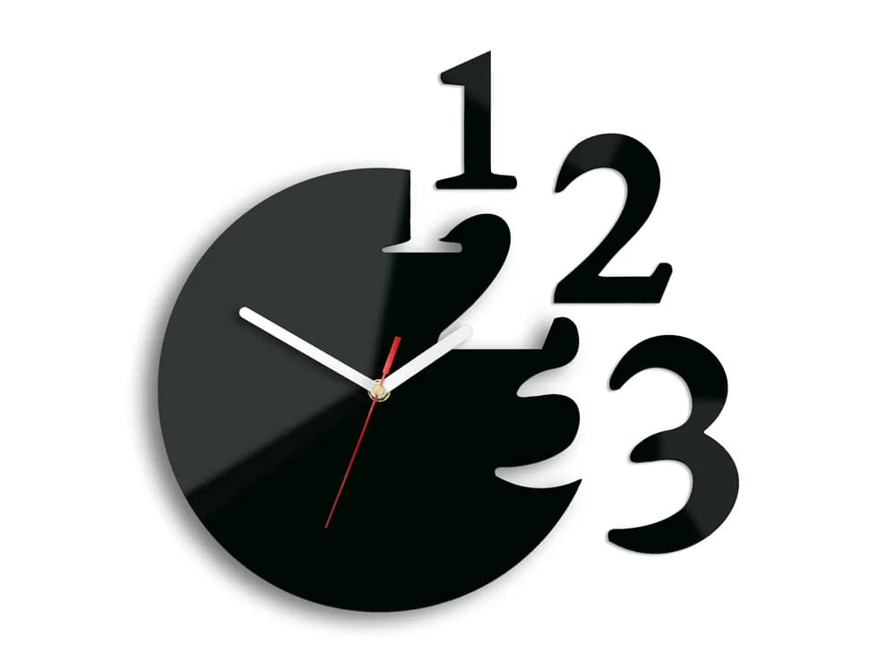 Nástenné hodiny Numero čierne
