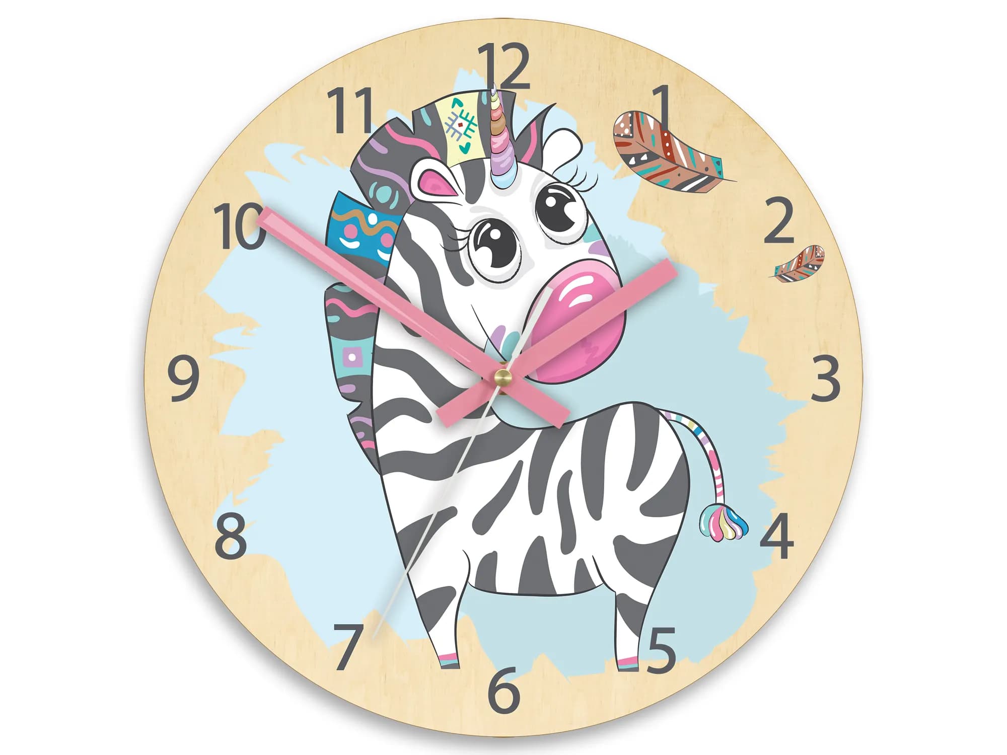 Detské nástenné hodiny Ami Zebra 30 cm viacfarebné II
