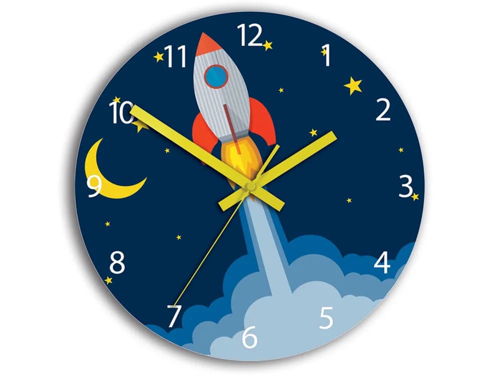 Detské nástenné hodiny Raketa 30 cm viacfarebné 1