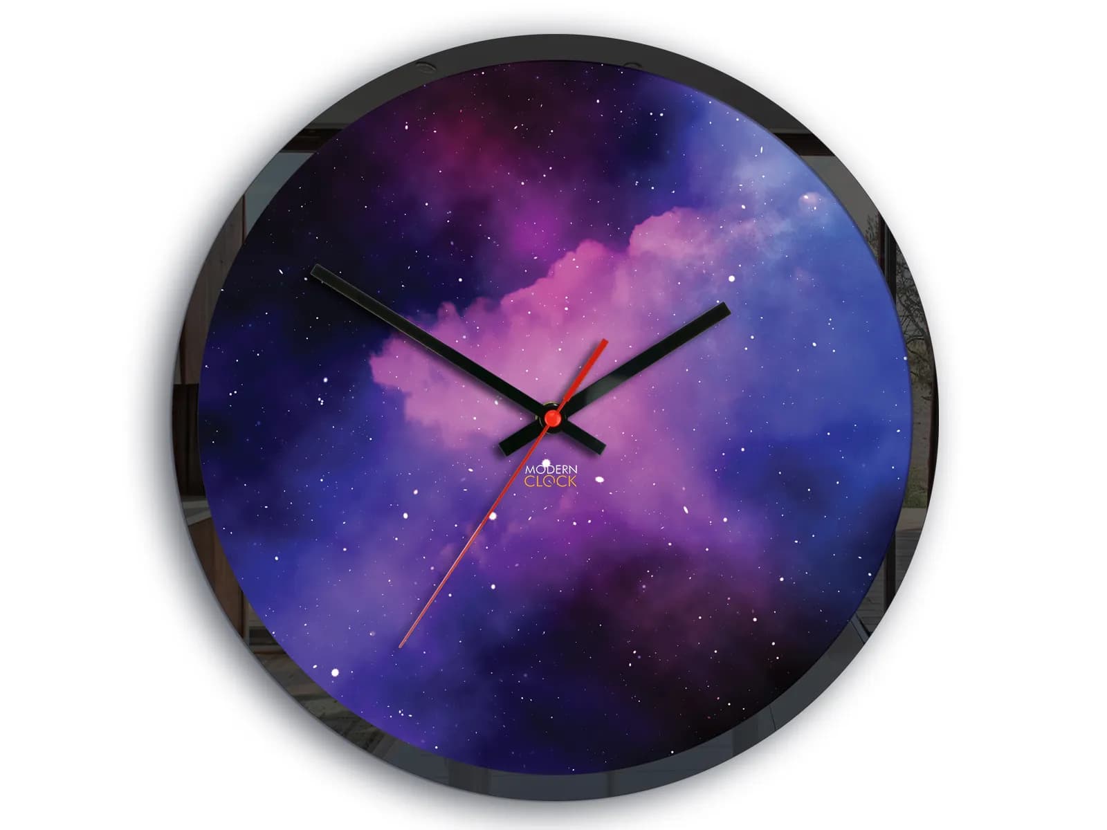 Nástenné hodiny Galaxy fialové 1