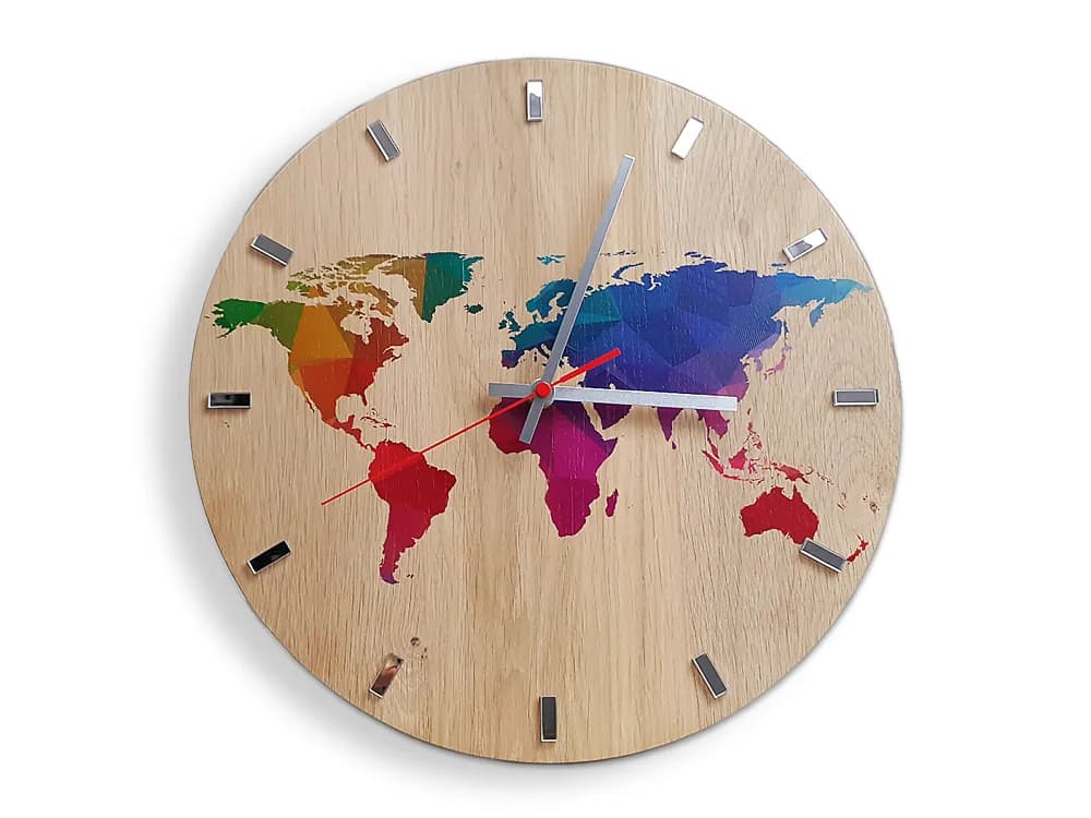 Nástenné hodiny World Wood hnedé 1