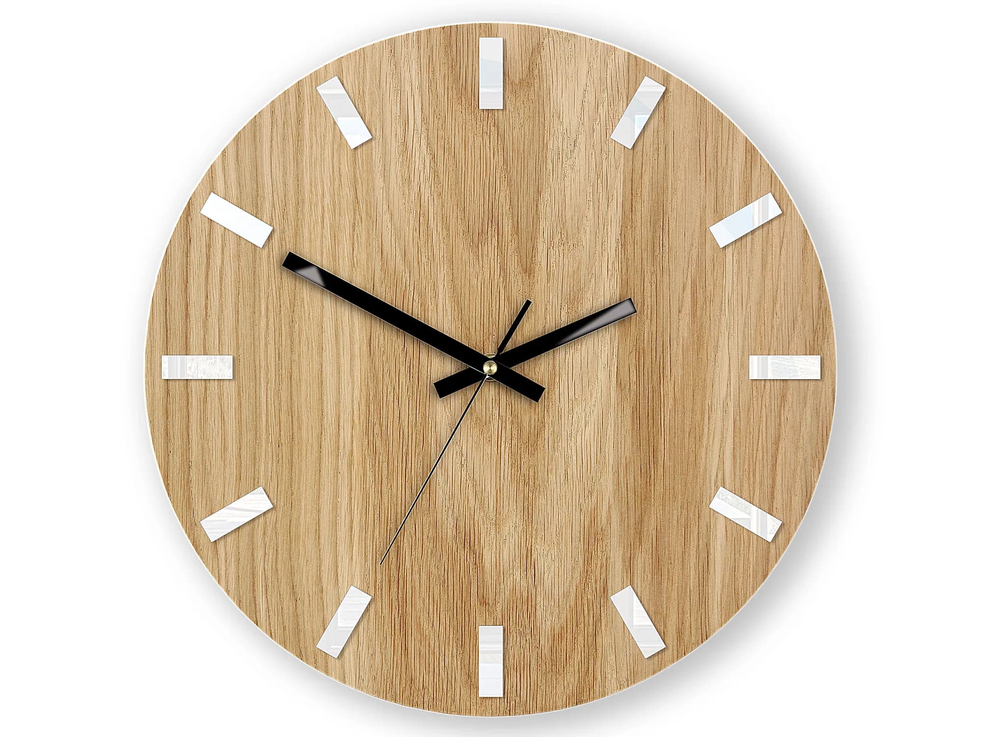 Nástenné hodiny Simple Oak hnedo-čierne