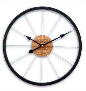 Nástenné hodiny Bicykel 42 cm čierne/hnedé