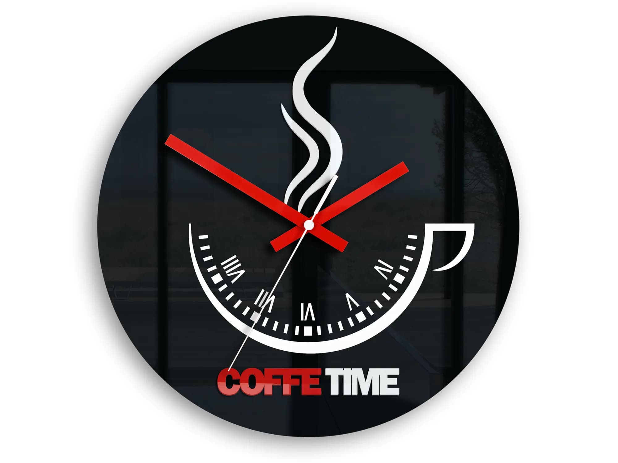 Nástenné hodiny Coffe Time čierne 1