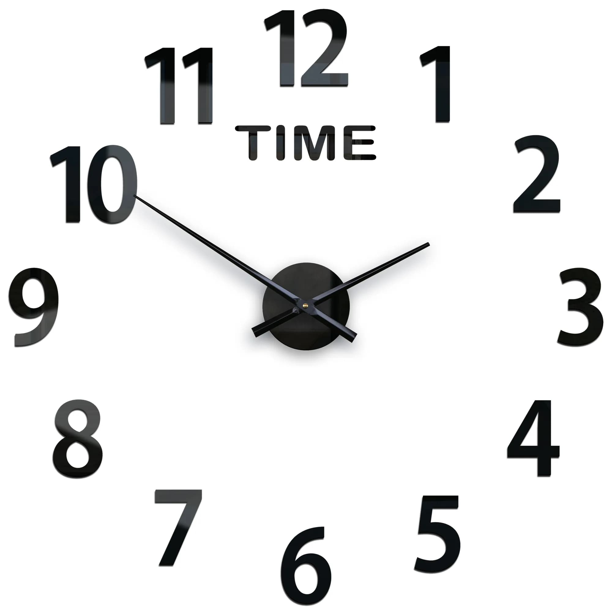 Nástenné samolepiace hodiny Amadeus Time 75 cm čierne 1