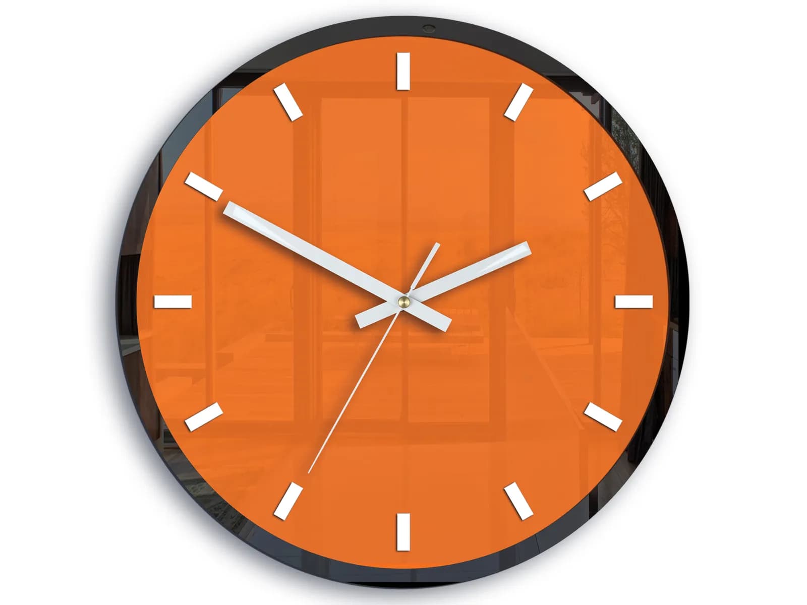 Nástenné hodiny Rolo 30 cm oranžové 1