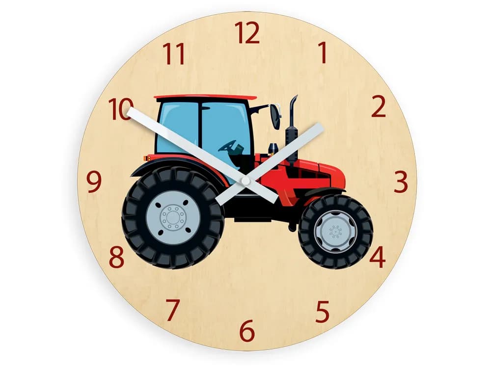 Detské nástenné hodiny Ami Traktor 30 cm viacfarebné 1