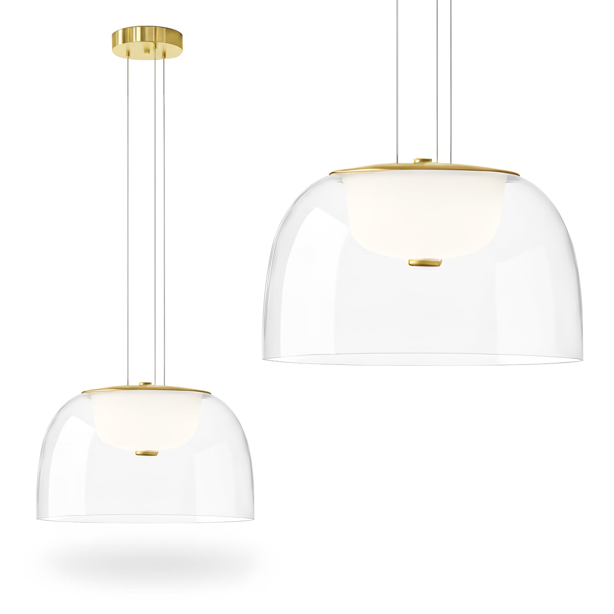 Závesný LED luster APP1690-1PC B číry/neutrálna biela