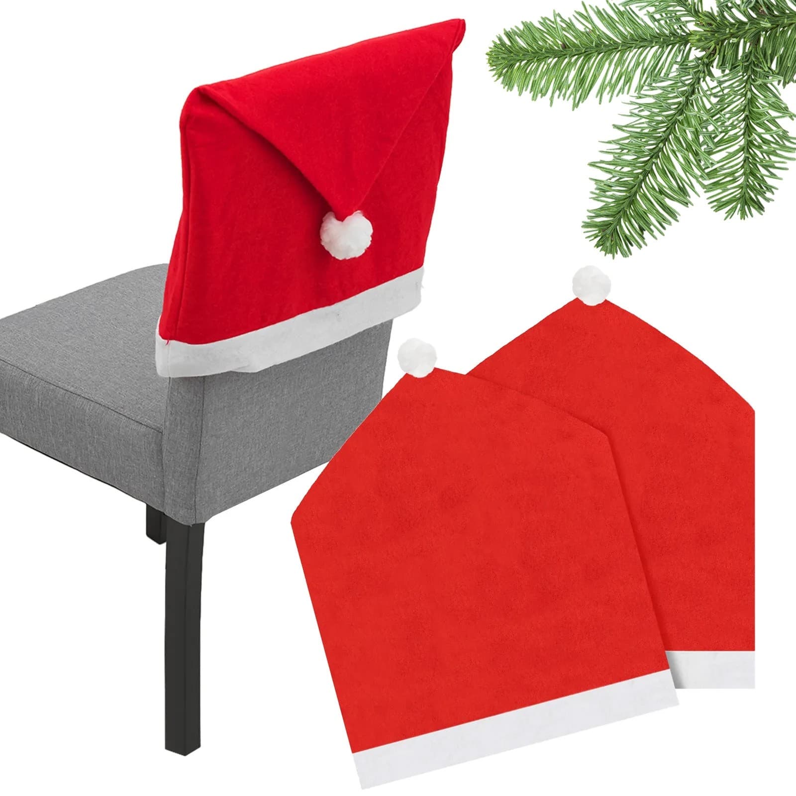 Sada 6 ks potahů na židle SANTA červená
