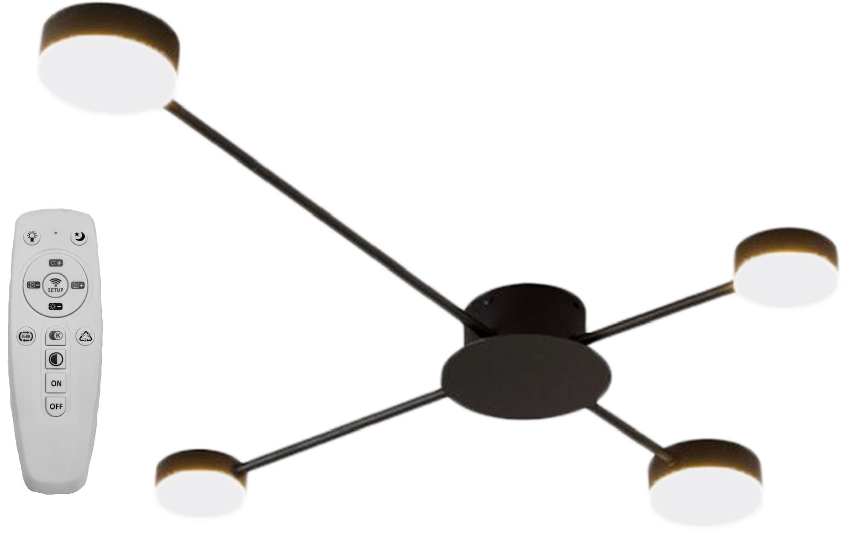 Stropné svietidlo Elegant Four LED