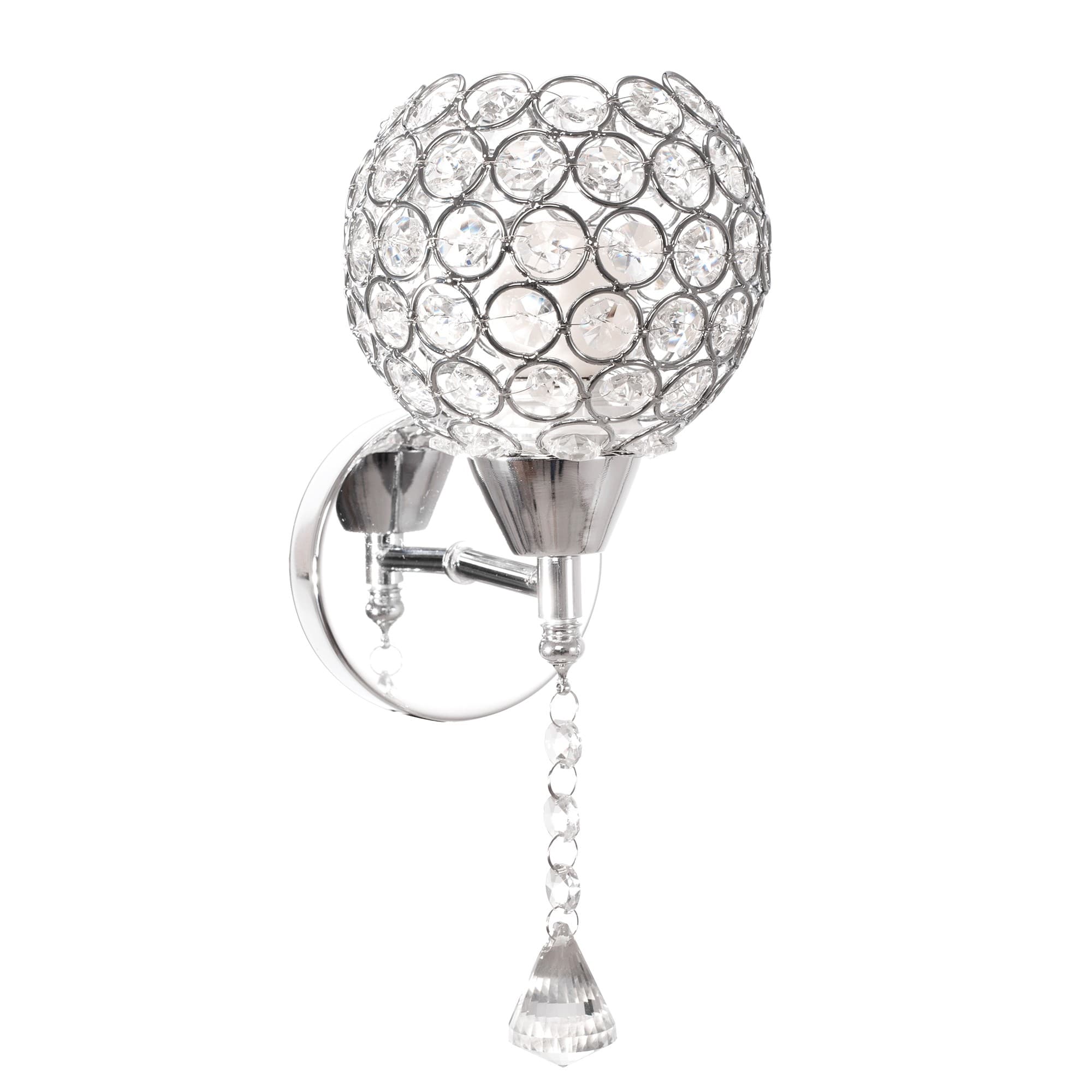 Nástenná lampa v glamúrovom štýle APP716-1W E27 strieborná 1