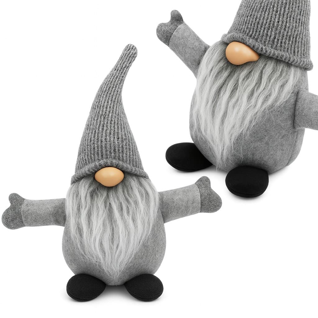 Vianočný škriatok ELF 045 - 35 cm sivý 1