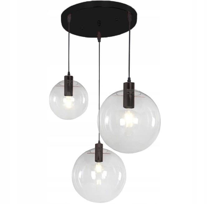 Stropné svietidlo Lassi Black transparentné 1