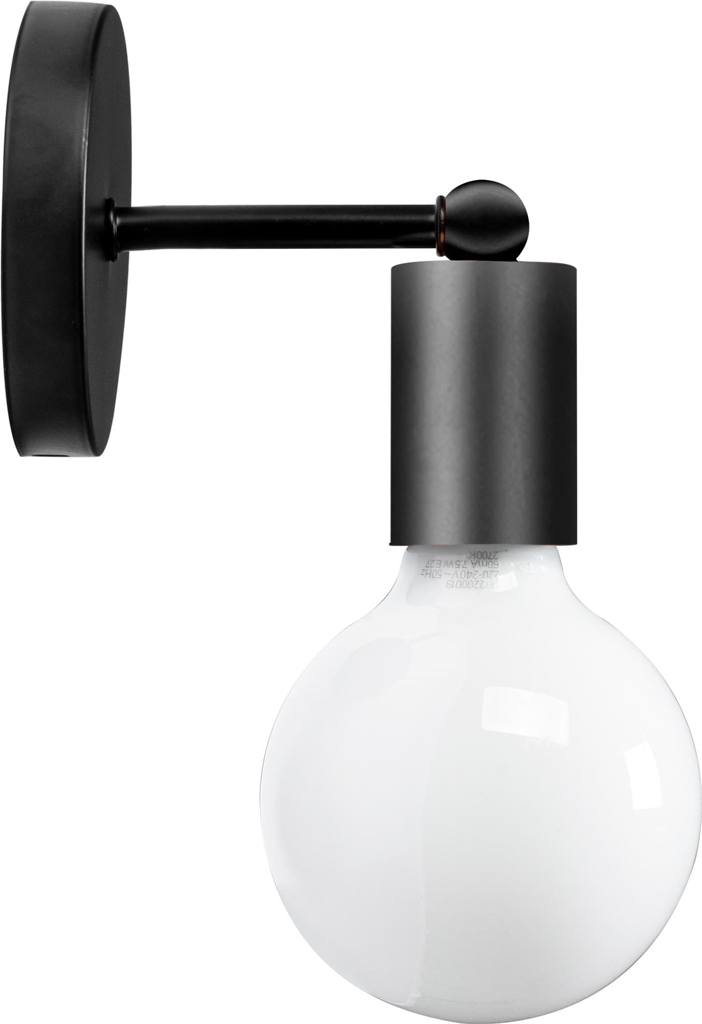 Nástenná lampa Bulb čierna 392205 1