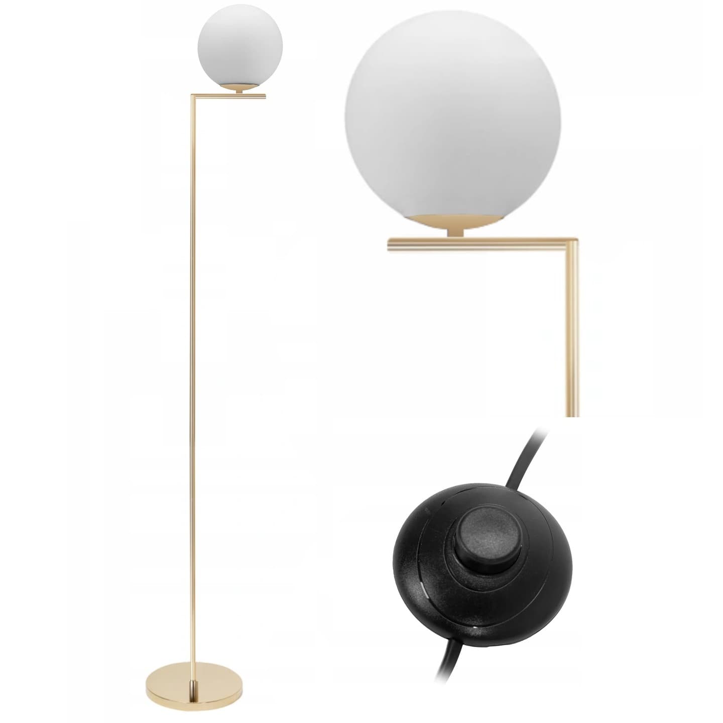 Stojacia lampa Glamúra zlatá 1