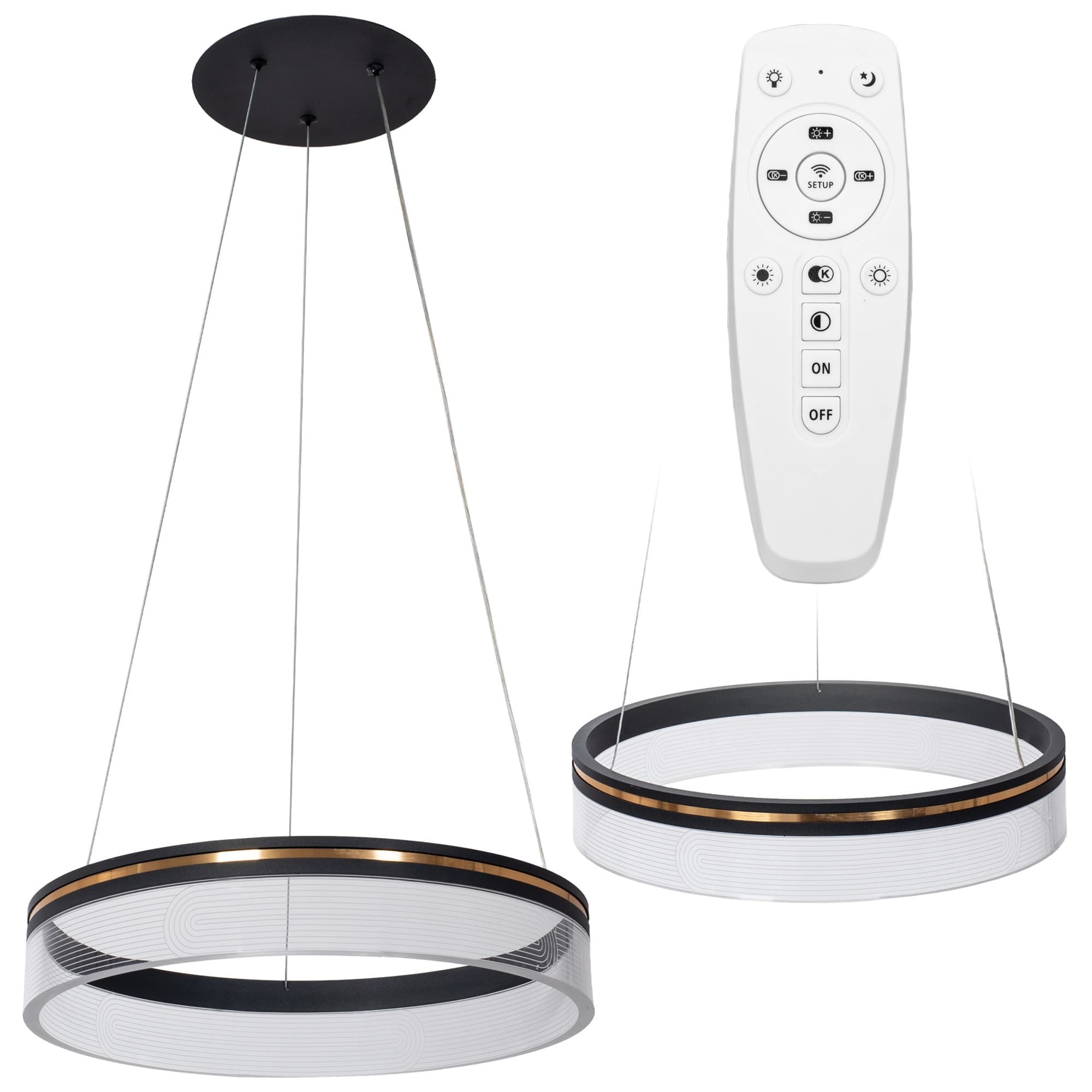 Závesná lampa La Belle XXVIII čierna 1