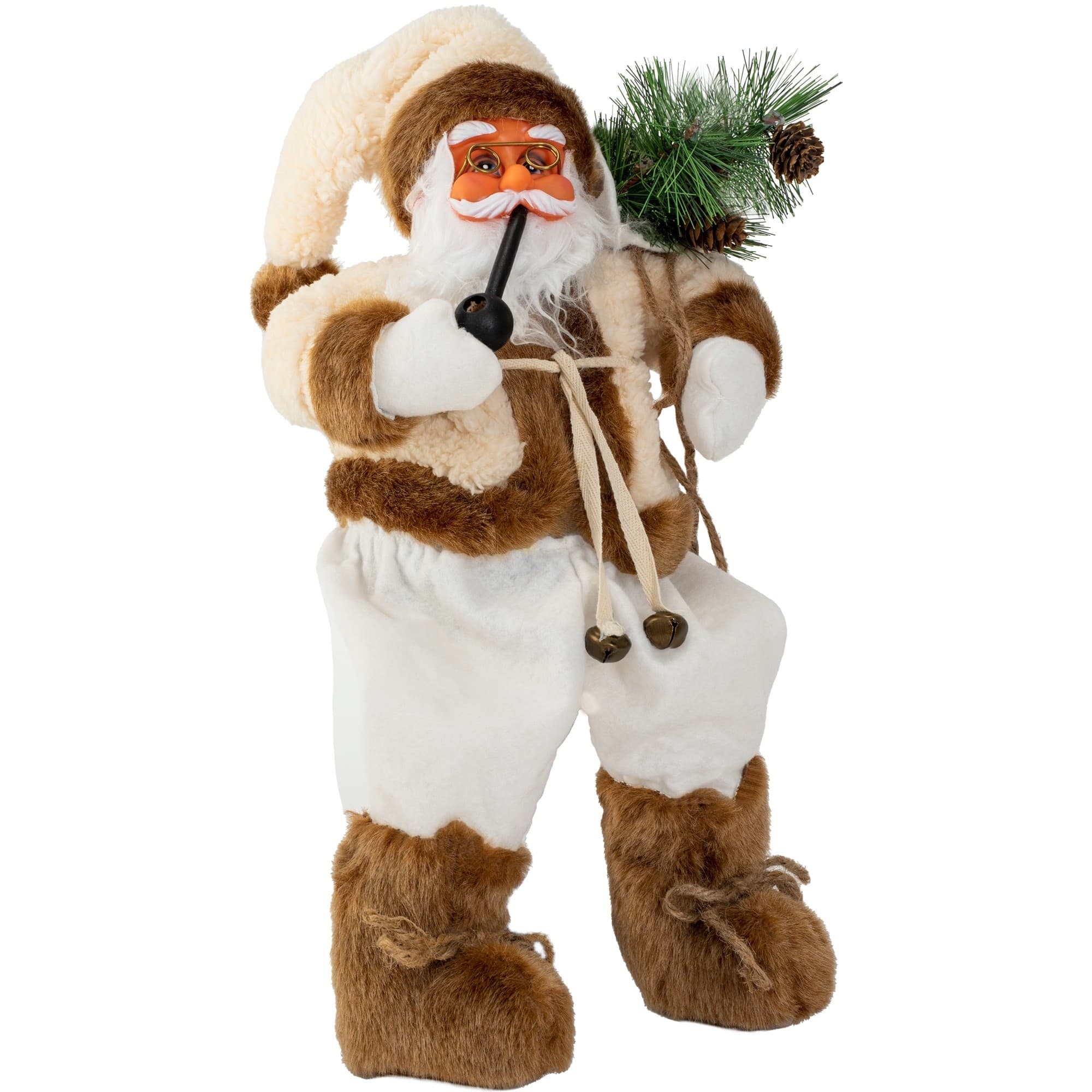 Figúrka Santa Clausa a Mikuláša 44 cm biela