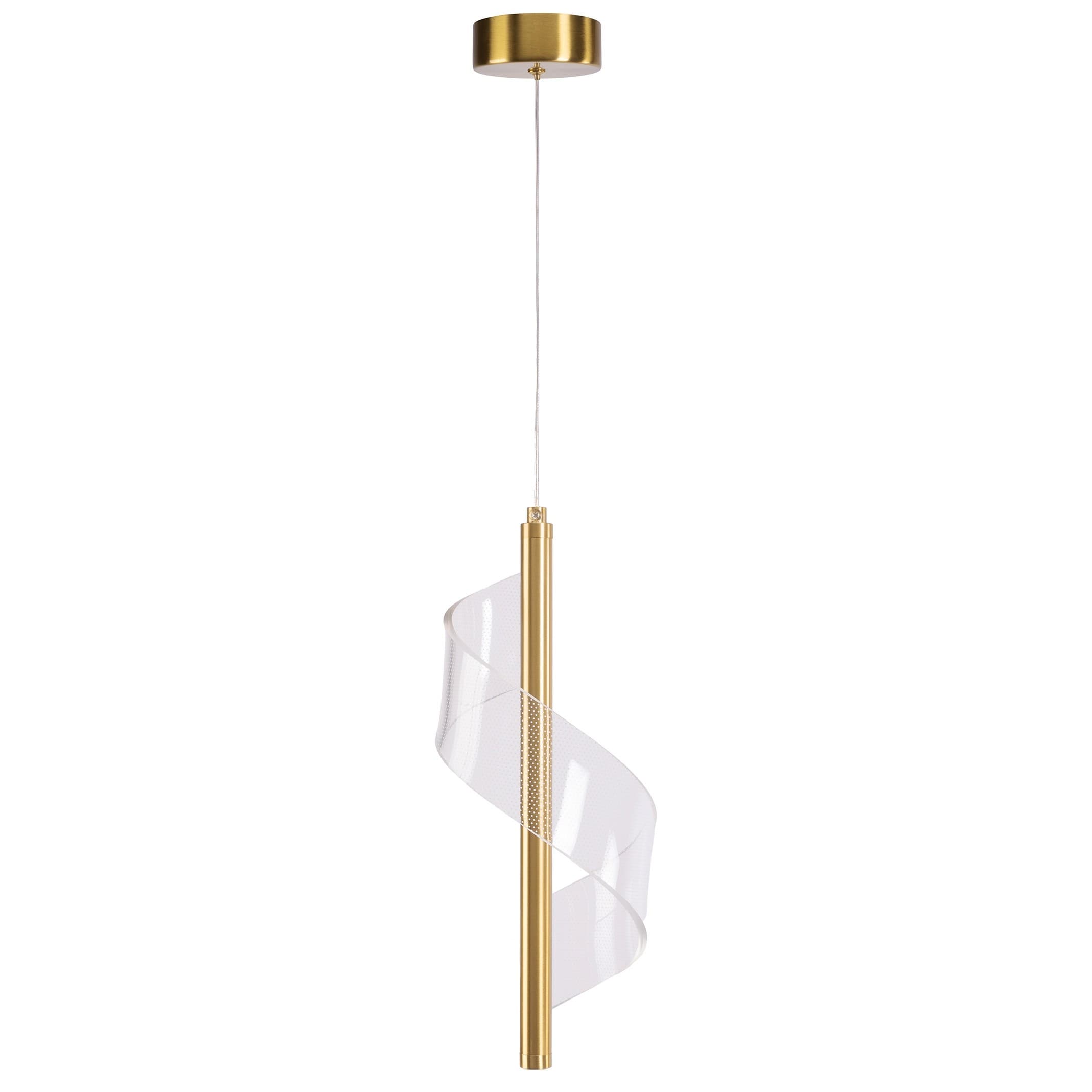 Závesný LED luster APP1550-CP zlatý/neutrálna biela 1