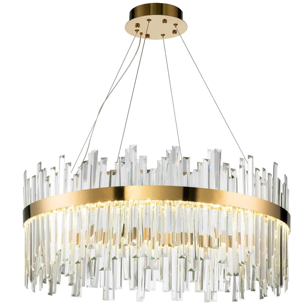 Závesný LED krištáľový luster APP1515-CP60 zlatý