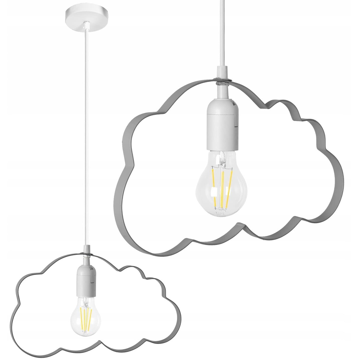Stropné svietidlo TooLight Cloudie sivé