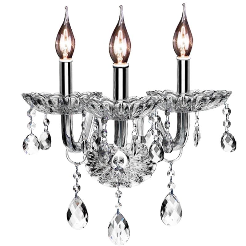 Krištáľová nástenná lampa 300759 strieborná 1