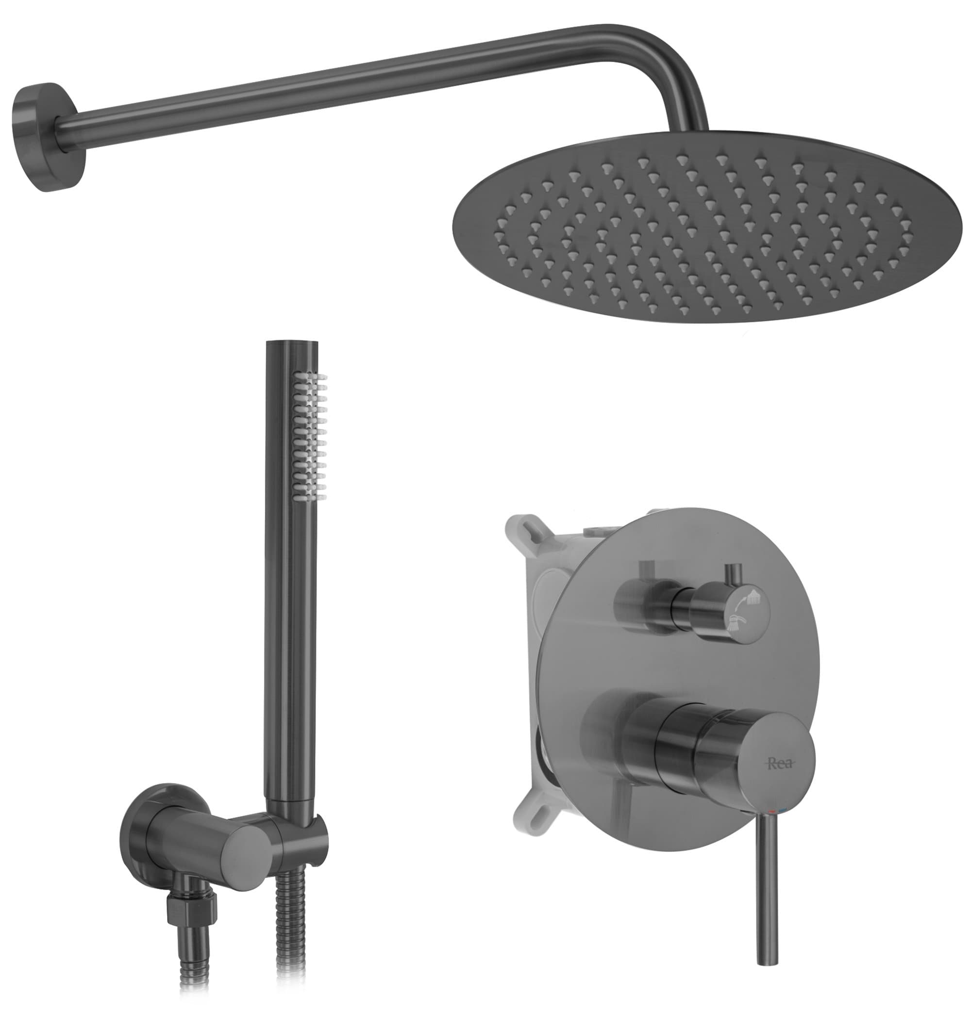 Podomietkový sprchový set Rea Lungo + box titan 1