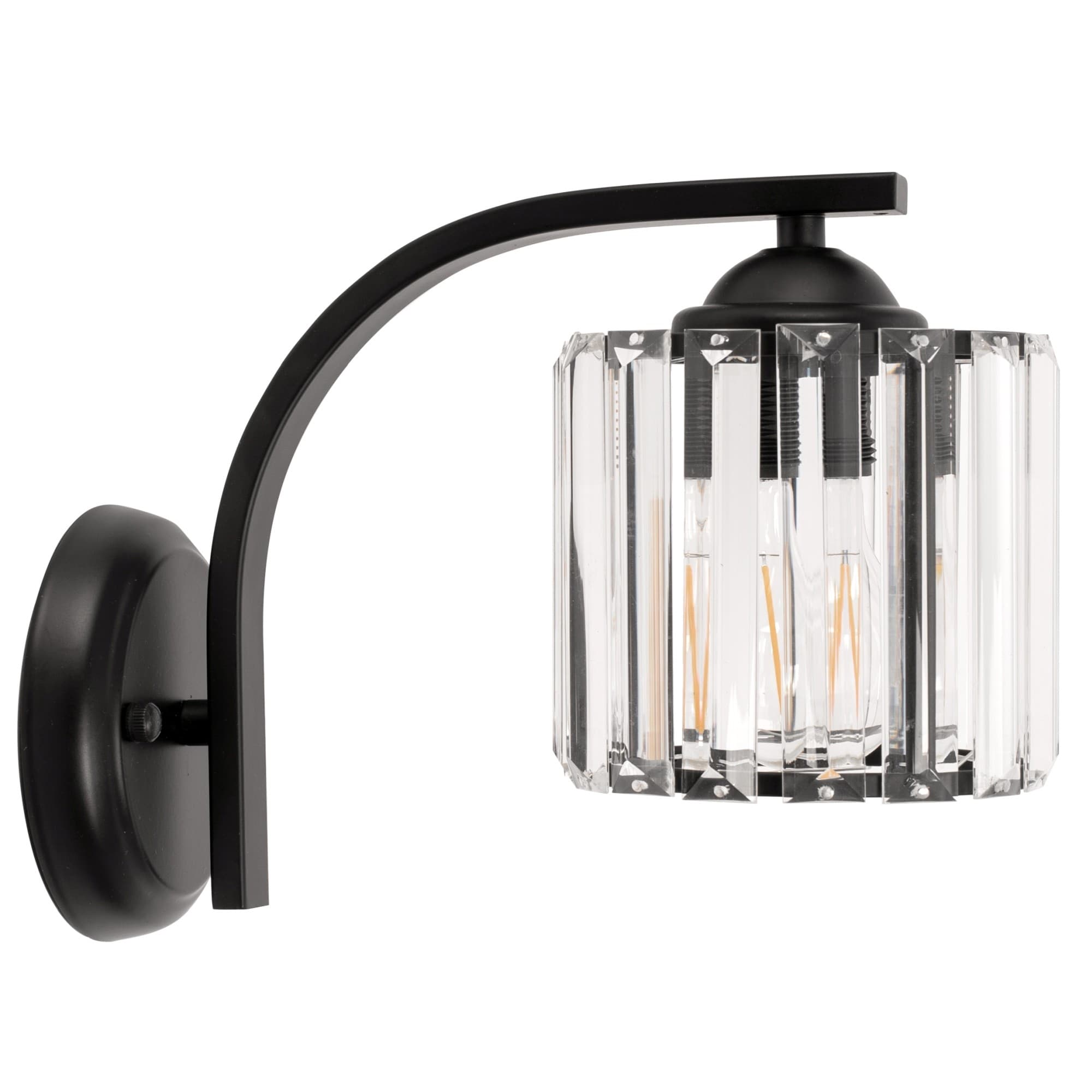 Nástenná lampa Bodil APP-512 1W čierna / kryštál 1