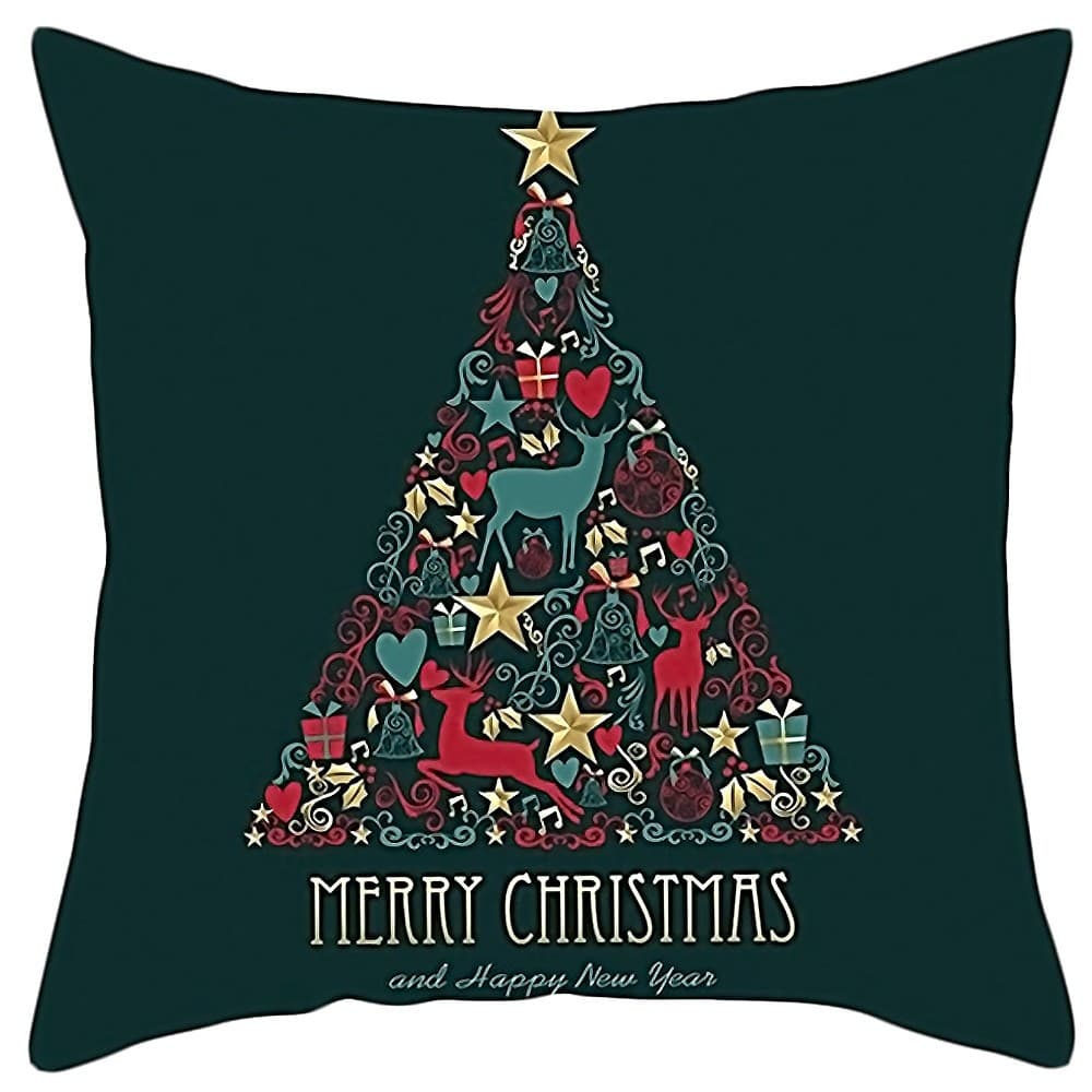 Obliečka na vankúš 3D Merry Christmas zelená 1