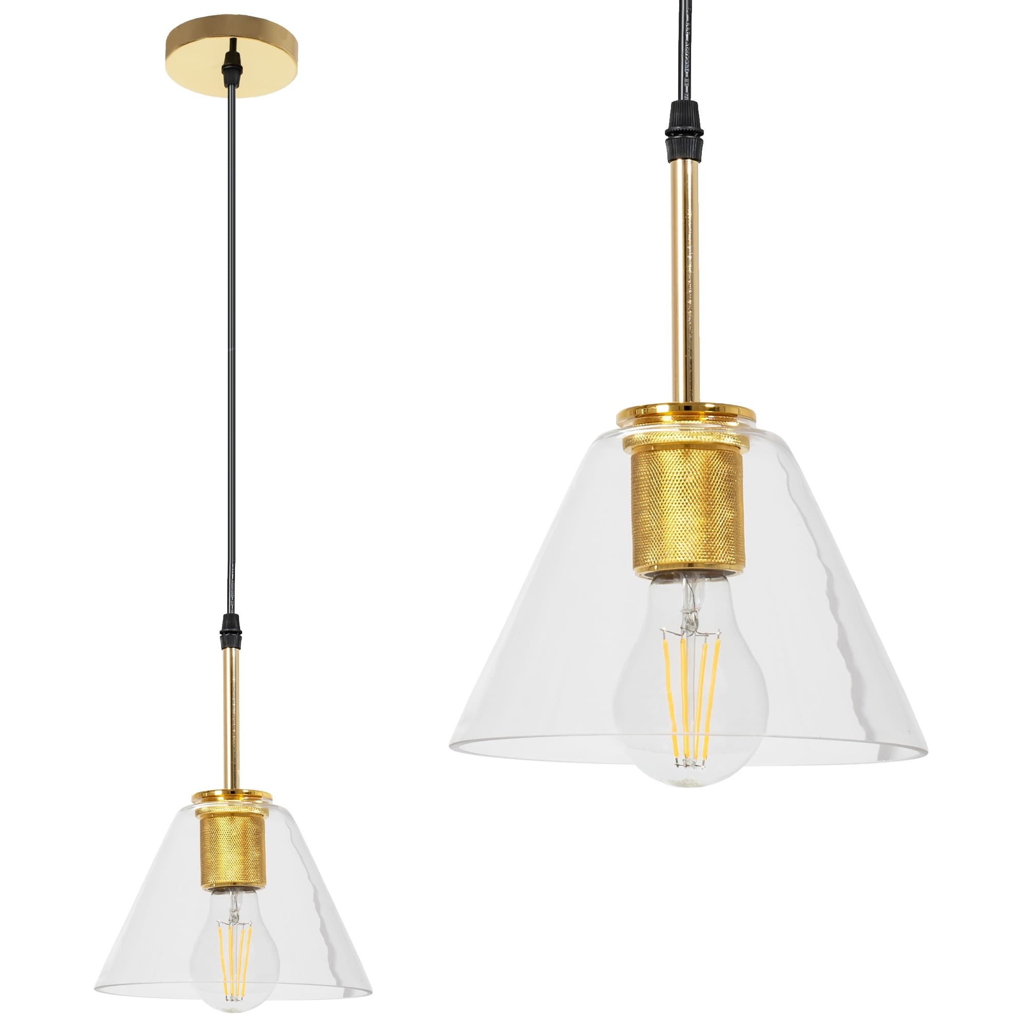 Závesná lampa La Belle XXI zlatá 1