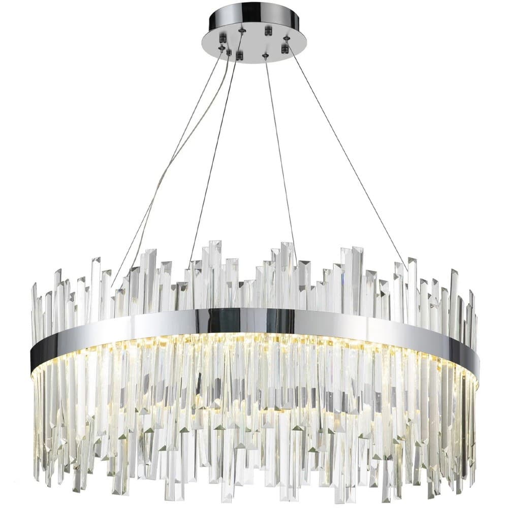 Závesný LED krištáľový luster APP1516-CP60 strieborný 1