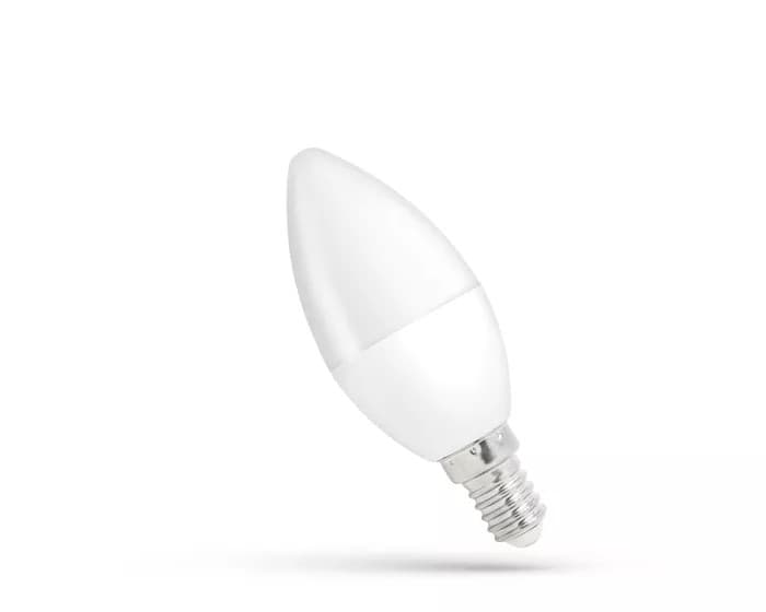 LED žiarovka SVIEČKA E-14 230V 8W CW WOJ+14222 studená biela 1