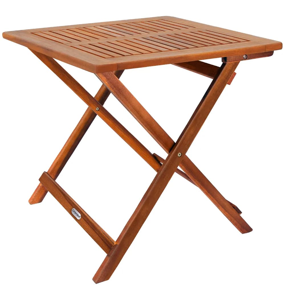 Záhradný skladací stôl Jaelin 70 cm z masívu akácie