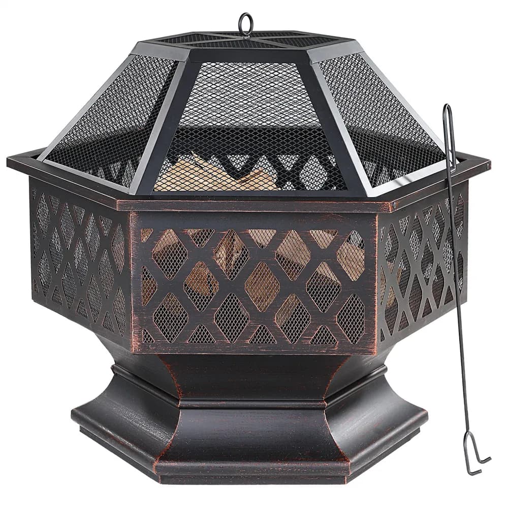 Záhradné ohnisko Hexa 70 cm čierne 1