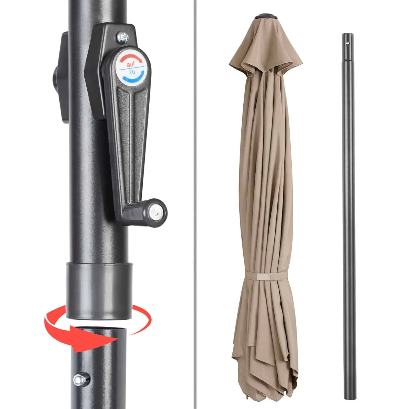 Záhradný slnečník Gemma taupe 1